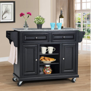 Granite Kitchen Islands Carts You Ll Love Wayfair Raynham Kitchen Island With Granite Top