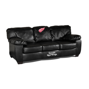 Dark Red Leather Sofa Wayfair Nhl Clic Leather Sofa