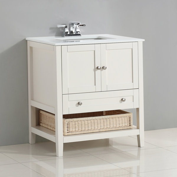 Simpli Home Cape Cod 31" Single Bathroom Vanity Set & Reviews Wayfair