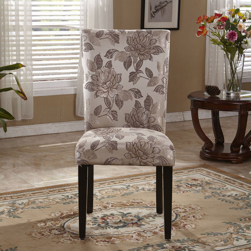 Bellasario Collection Elegant Floral Parsons Upholstered ... on {keyword}