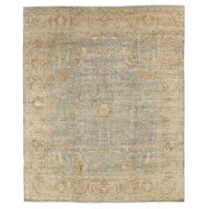 Oushak Hand-Knotted Wool Teal Area Rug