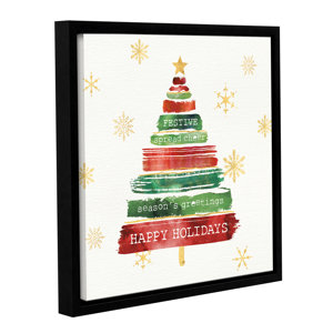 Tree Trimming Framed Graphic Art on Wrapped Canvas