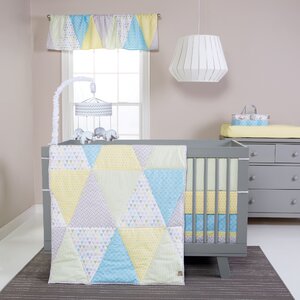 Triangles 3 Piece Crib Bedding Set