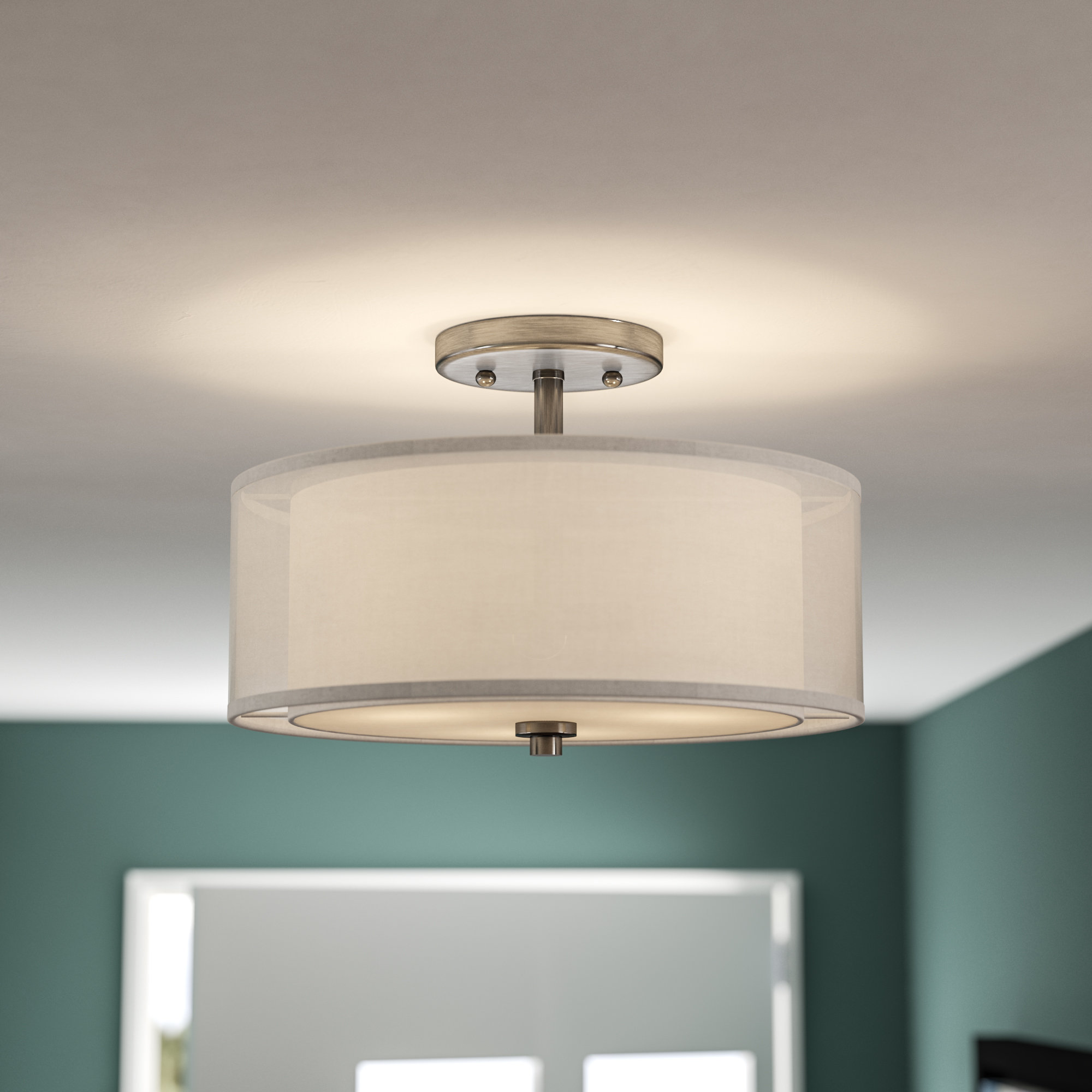 Ebern Designs Demby 3 Light Semi Flush Mount Reviews Wayfair