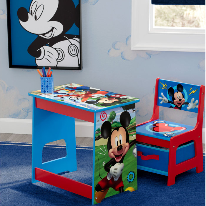 Disney Mickey Mouse Kids 2 Piece Activity Table And Chair Set