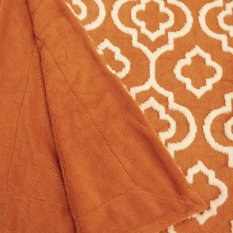 BOON Throw & Blanket Jacquard Sherpa Throw Blanket & Reviews Wayfair