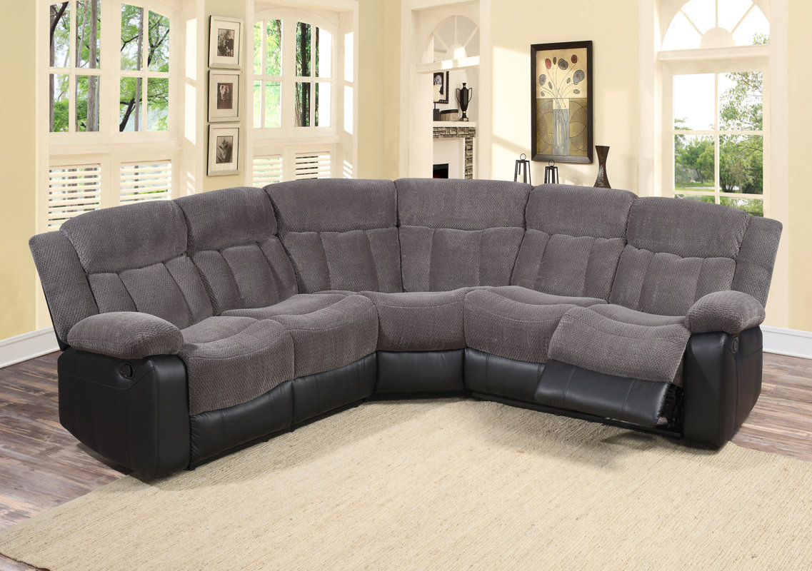 Living In Style Reclining Sectional & Reviews | Wayfair