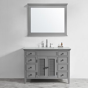 Grovetown 48 Single Bathroom Vanity Set with Mirror