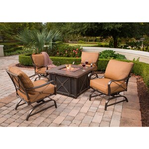 Sweeny 5 Piece Fire Pit Seating Group with Cushions