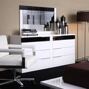 Sabra 8 Drawer Wood Dresser by Wade Logan