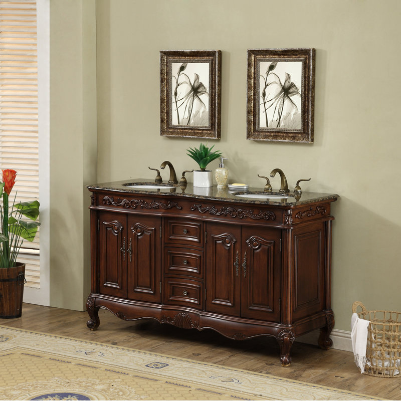 Astoria Grand Gilliam 60 Double Bathroom Vanity Set Reviews Wayfair Gilliam 60 Double Bathroom Vanity Set