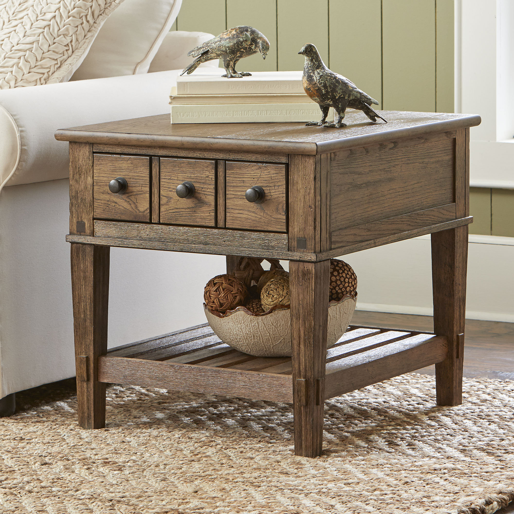 Birch Lane Derrickson Side Table With Drawers
