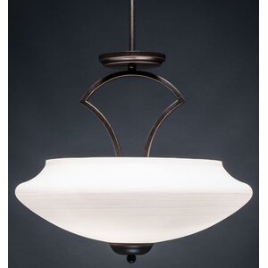 Zilo 3-Light Semi Flush Mount