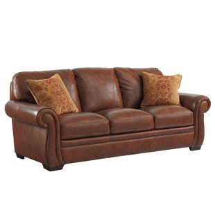 Tan Leather Sofas Wayfair Gypsum Leather Sofa