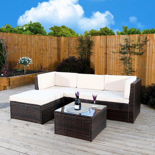 Sol 72 Outdoor Gouveia 4 Seater Rattan Effect Corner Sofa ...