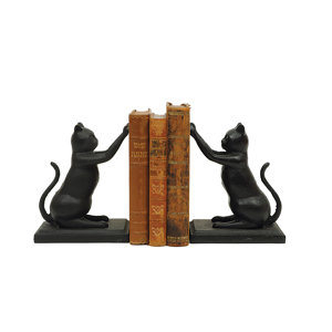 Cast Iron Cat Book End (Set of 2)