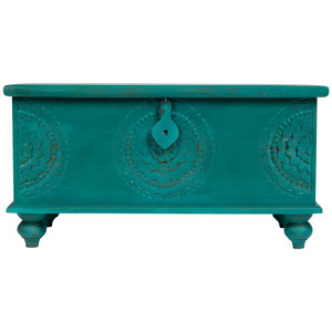 Leelo Hand Carved Medallion Coffee Table Trunk