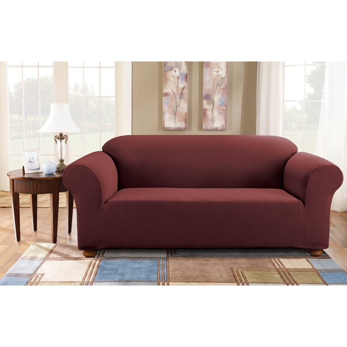 Simple Stretch Subway Box Cushion Sofa Slipcover