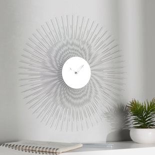 Large Sunburst Clock Wayfair 17 Sunburst Wall Clock