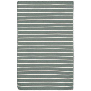 Ranier Pinstripe Hand-Woven Grey Indoor/Outdoor Area Rug