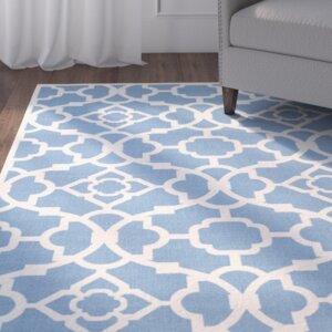 Kenton Azure/White Indoor/Outdoor Area Rug