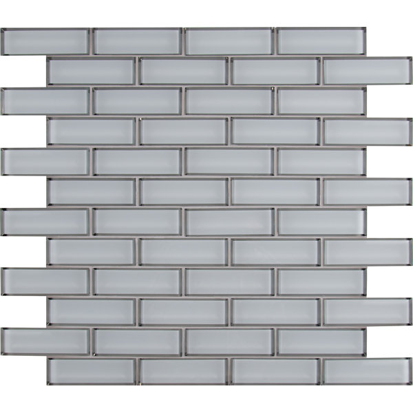 Msi Ice Bevel Mesh Mounted Brick 2 X 6 Gl Subway Mosaic Tile In Msi Ice Bevel Mesh Mounted Brick 2 X 6 Gl Subway Mosaic Tile In White Wayfair