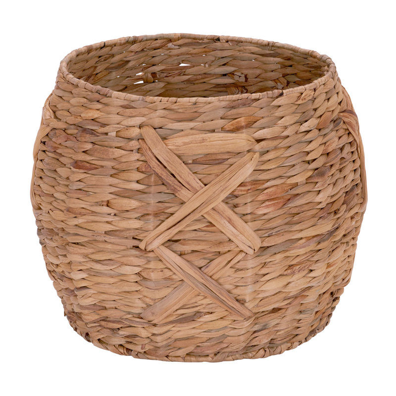 Highland Dunes Water Hyacinth Round Wicker Basket & Reviews Wayfair