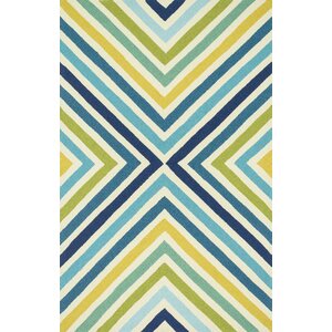 Palm Springs Hand-Woven Blue/Green Area Rug