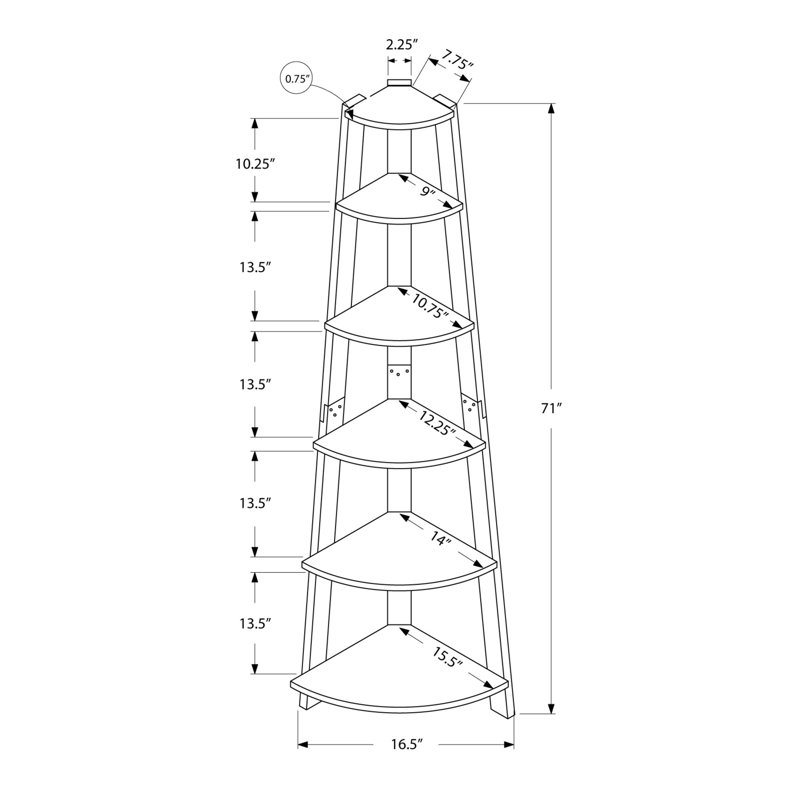 Latitude Run Sandara Corner Unit Bookcase & Reviews Wayfair
