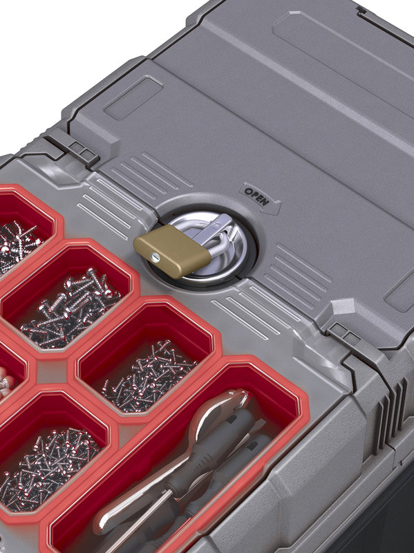 Keter New Masterloader Plastic Portable Rolling Organizer Tool Box