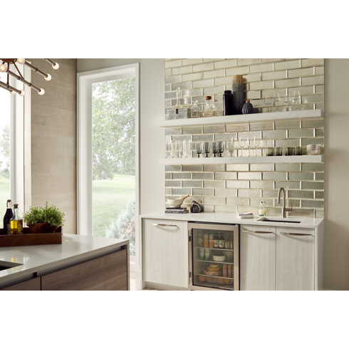 Msi Glisten Beveled 4 X 12 Gl Mosaic Tile In Gray Wayfair Glisten Beveled 4 X 12 Gl Mosaic Tile