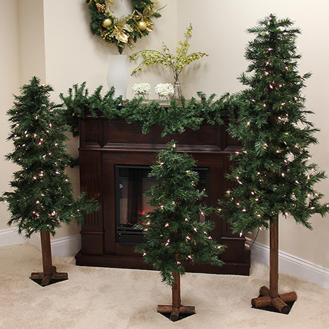 woodland slim pre lit christmas tree christmas decore woodland slim pre lit christmas tree christmas decore