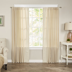 Budde Solid Sheer  Rod Pocket Pair Panels (Set of 2)