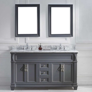 60 X 21 Bathroom Vanity Wayfair Kace 61 Double Bathroom Vanity Set With Mirror
