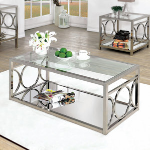 chrome coffee tables you'll love | wayfair chrome coffee tables you'll love | wayfair