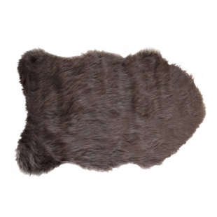 Brown Tan Faux Fur Rugs You Ll Love Wayfair Shayne Faux Sheepskin Chocolate Area Rug