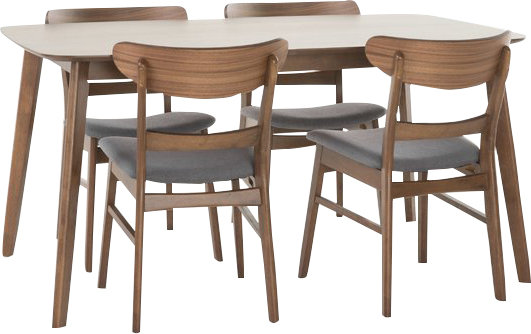 Yolanda 5 Piece Rubberwood Dining Set Reviews Allmodern