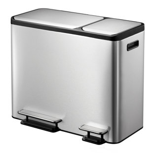 Multi Compartment Rubbish Recycling Kitchen Bins You Ll Love Arignote Stainless Steel 45 Litre Step On Multi Compartments Rubbish And Recycling Bin