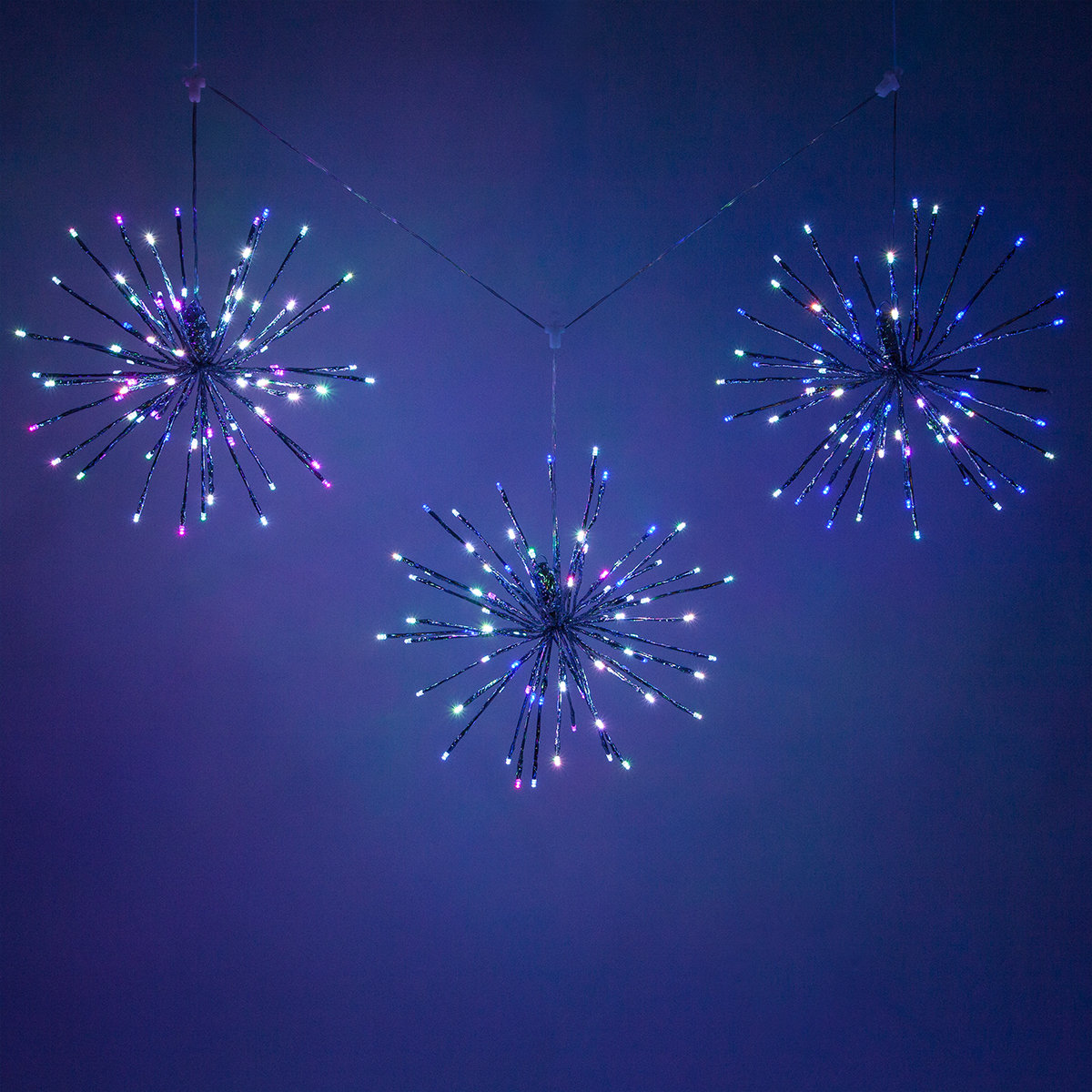 The Holiday Aisle String Of 3 Led Starburst Branches Lighting And The Holiday Aisle String Of 3 Led Starburst Branches Lighting And Multi Function Remote Wayfair