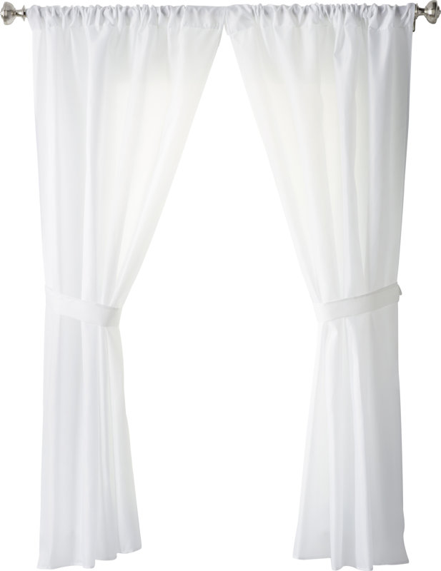Wayfair Basics™ Wayfair Basics Solid Sheer Rod Pocket Bathroom Curtain Panels & Reviews Wayfair