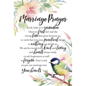 Woodland Grace Marriage Prayer Textual Art on Wood