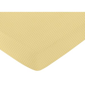 Honey Bee Honeycomb Fitted Crib Sheet