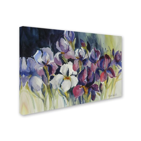 Trademark Art 'White Iris' by Rita Auerbach Painting Print on Wrapped ...