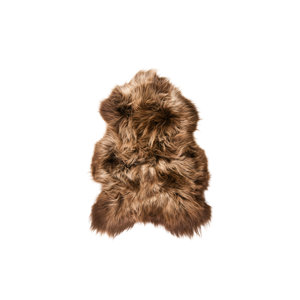 Anton Long-Haired Hand-Woven Sheepskin Rusty Brisa Area Rug