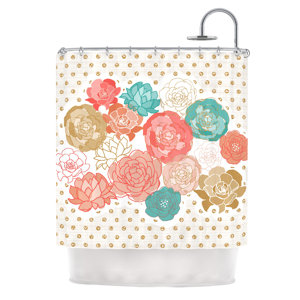 Spring Florals by Pellerina Design Blush Peony Shower Curtain