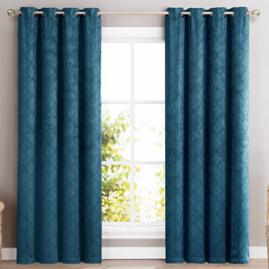 Redmont Geometric Blackout Thermal Grommet Curtain Panels (Set of 2)