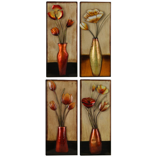 4 Piece Metal Wall Decor Set Wayfair