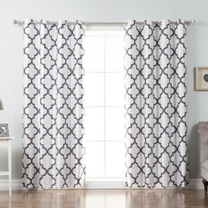 Columbard Tile Geometric Blackout Thermal Grommet Single Curtain Panel