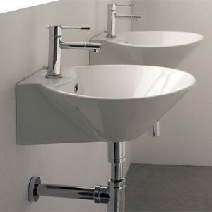 Cono 16.5 Wall mount Bathroom Sink with Overflow