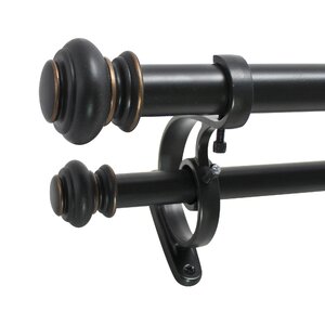 Margery Double Curtain Rod and Hardware Set